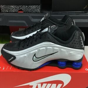 NIKE SHOX R4 BLACK-SILVER-RACER BLUE MEN'S US SIZE 10 BRAND NEW IN BOX
